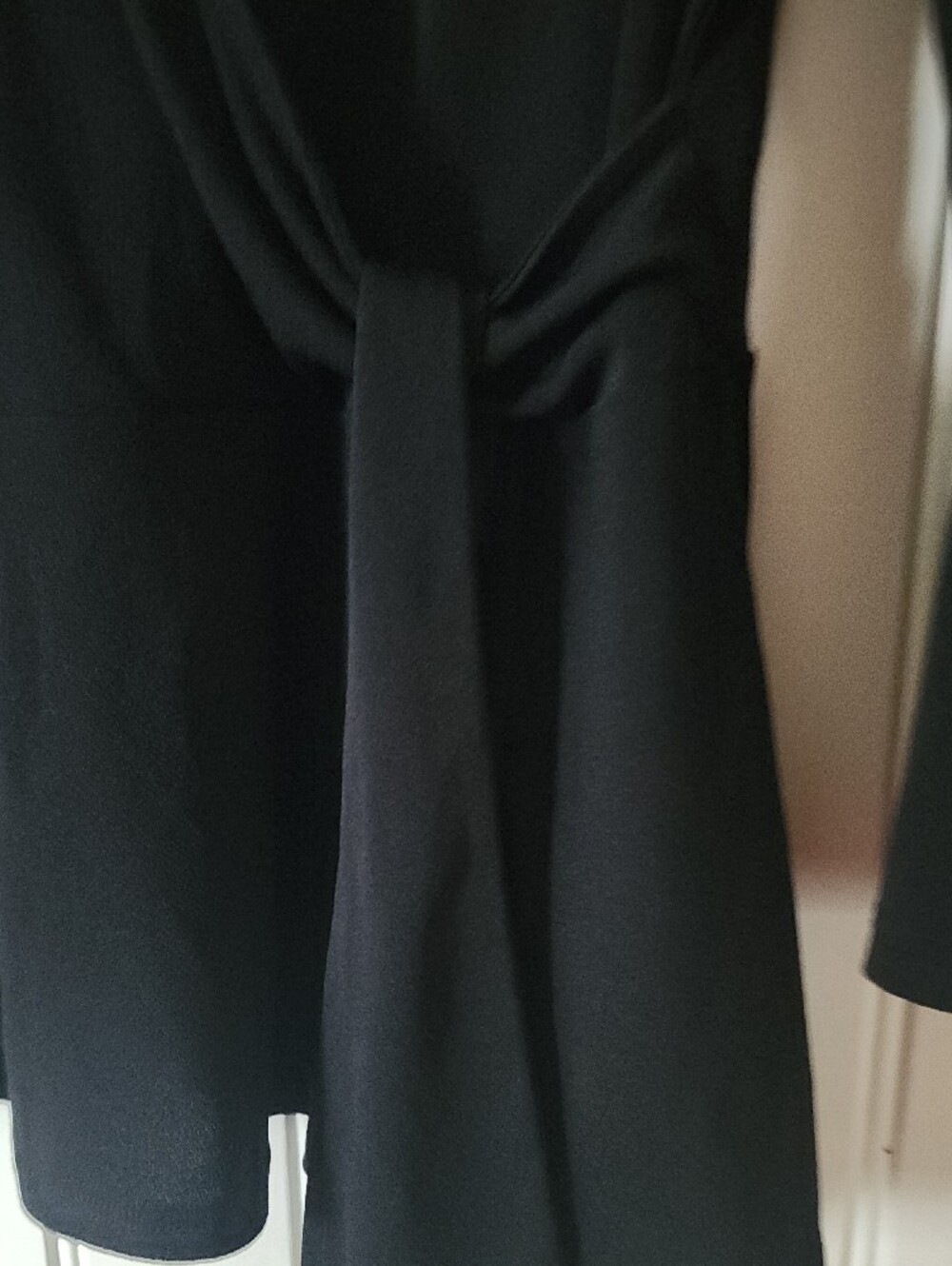 Banana Republic Black Wrap Tie Long-Sleeve Blouse - Picture 3 of 5